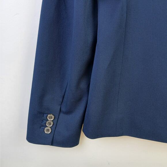 J.Crew SZ 6 Devon Blazer in Bi-Stretch Cotton Blend Navy Blue - Picture 5 of 6